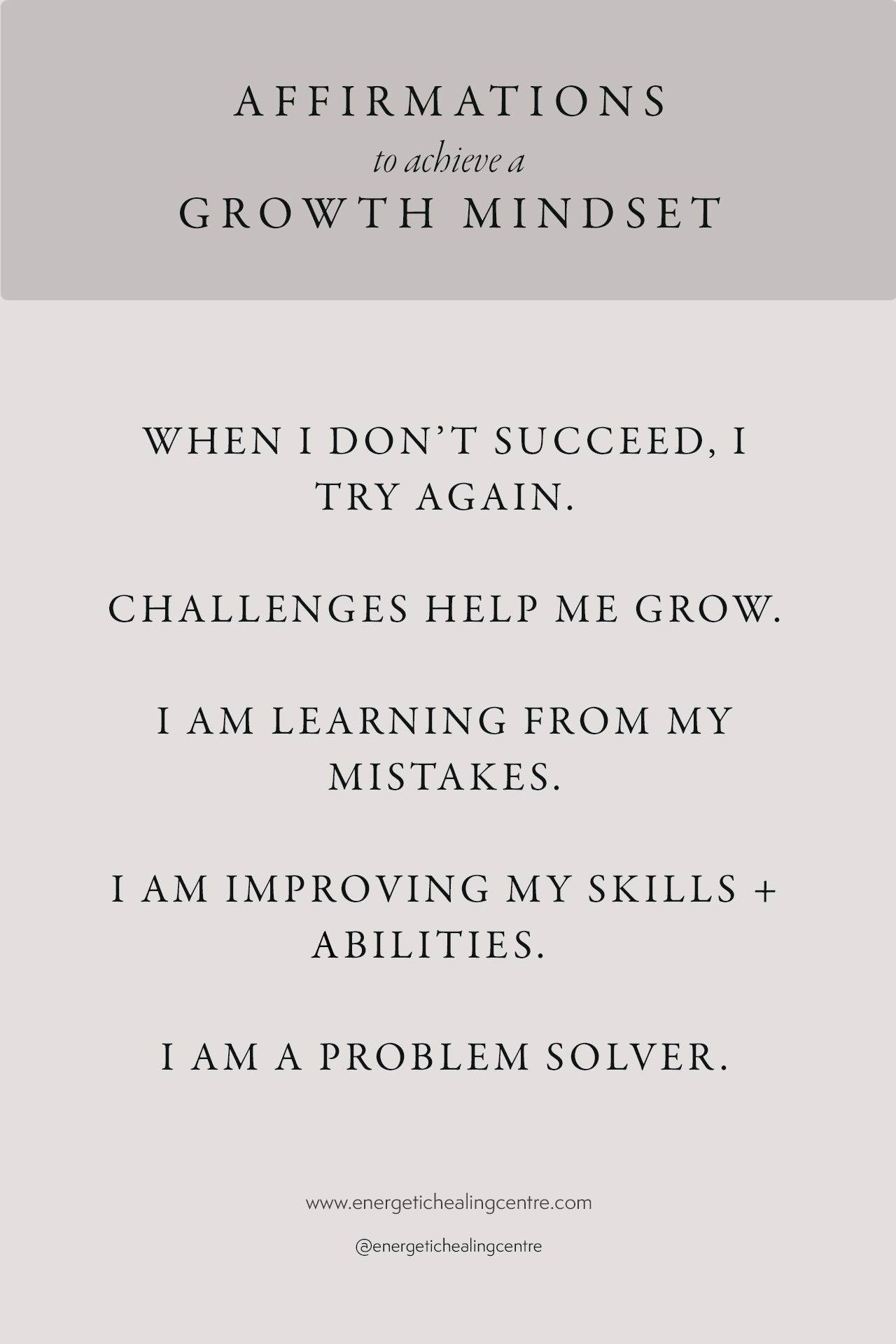 affirmations for a growth mindset