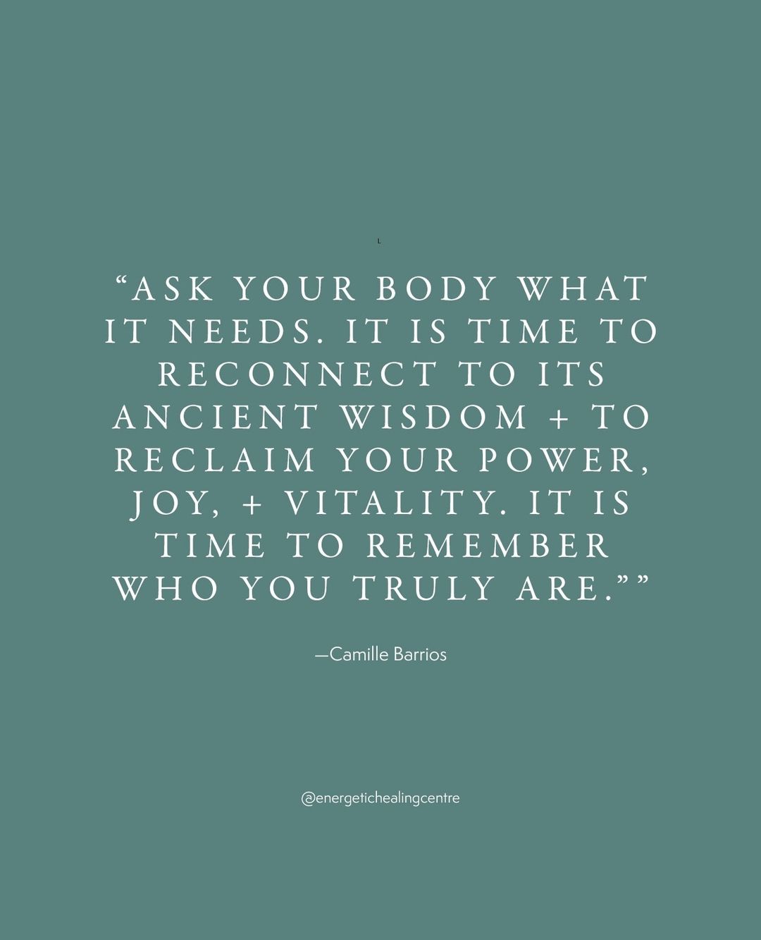 ask your body what it needs self care quote